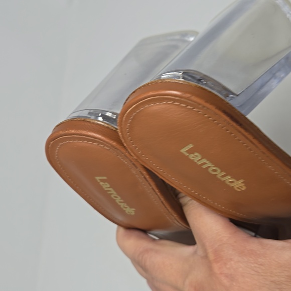 Larroude Dolly Lucite Vinyl Platform Women's Mules - Picture 6 of 8